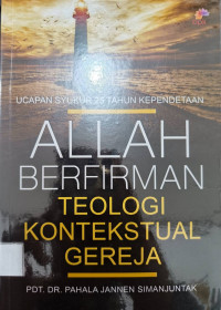 Image of ALLAH BERFIRMAN TEOLOGI KONTEKSTUAL GEREJA