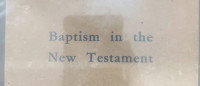 Image of BAPTISM IN THE NEW TESTAMENT