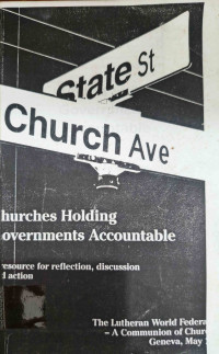 Image of CHURCHES HOLDING GOVERNMENTS ACCOUNTABLE