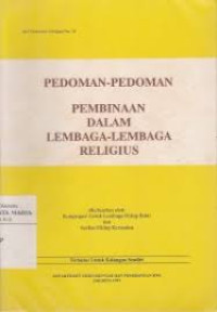 Image of PEDOMAN-PEDOMAN PEMBINAAN DALAM LEMBAGA-LEMBAGA RELIGIUS