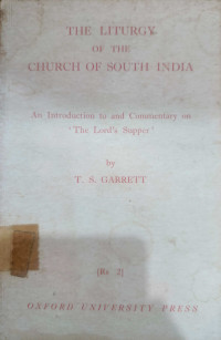 Image of THE LITURGY OF THE CHURCH OF SOUTH INDIA